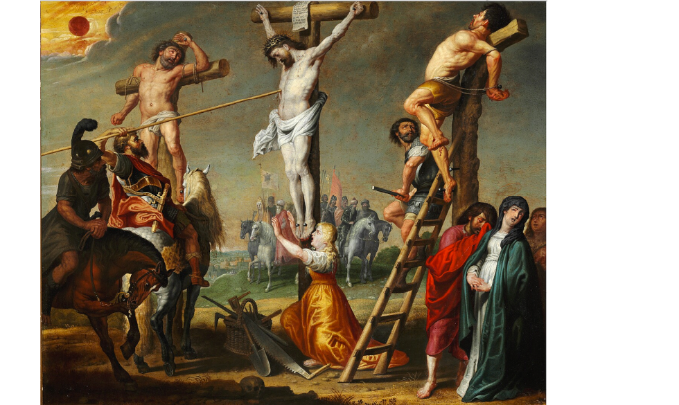 Centurian piercing Jesus' side