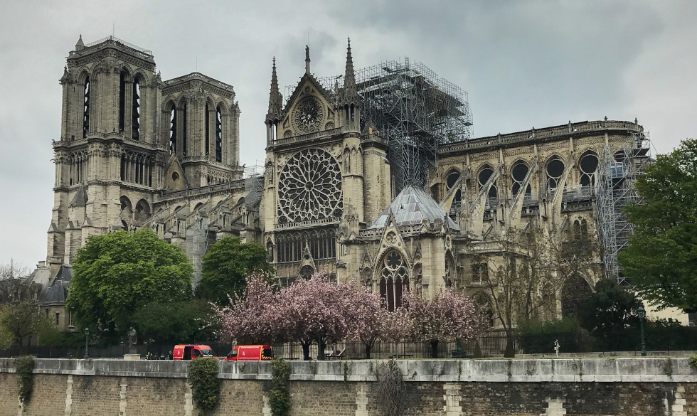 Aftermath of the Notre-Dame fire, April 16 2019